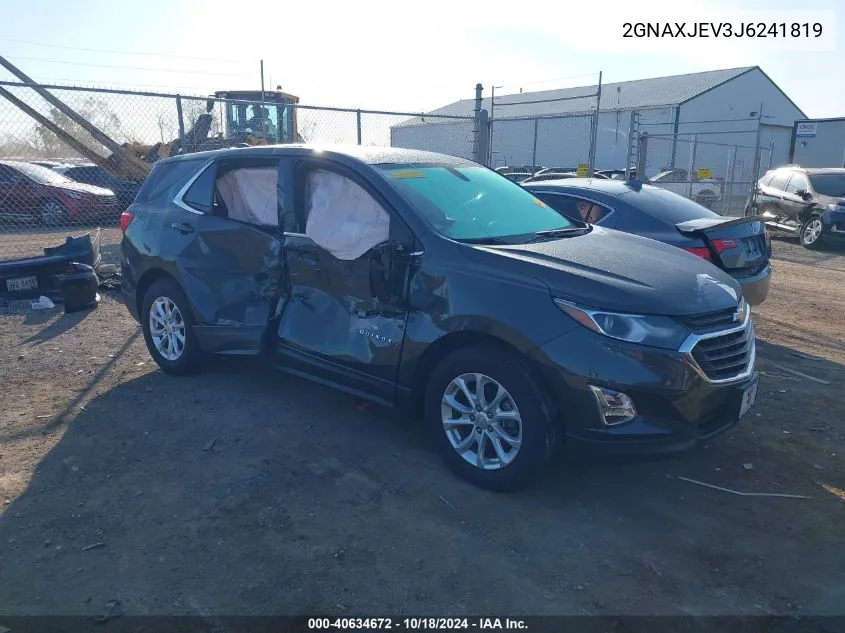 2018 Chevrolet Equinox Lt VIN: 2GNAXJEV3J6241819 Lot: 40634672