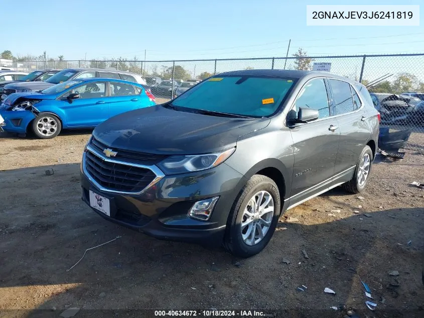 2018 Chevrolet Equinox Lt VIN: 2GNAXJEV3J6241819 Lot: 40634672