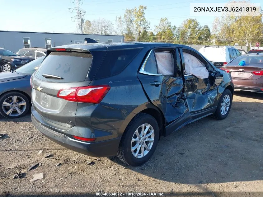 2018 Chevrolet Equinox Lt VIN: 2GNAXJEV3J6241819 Lot: 40634672