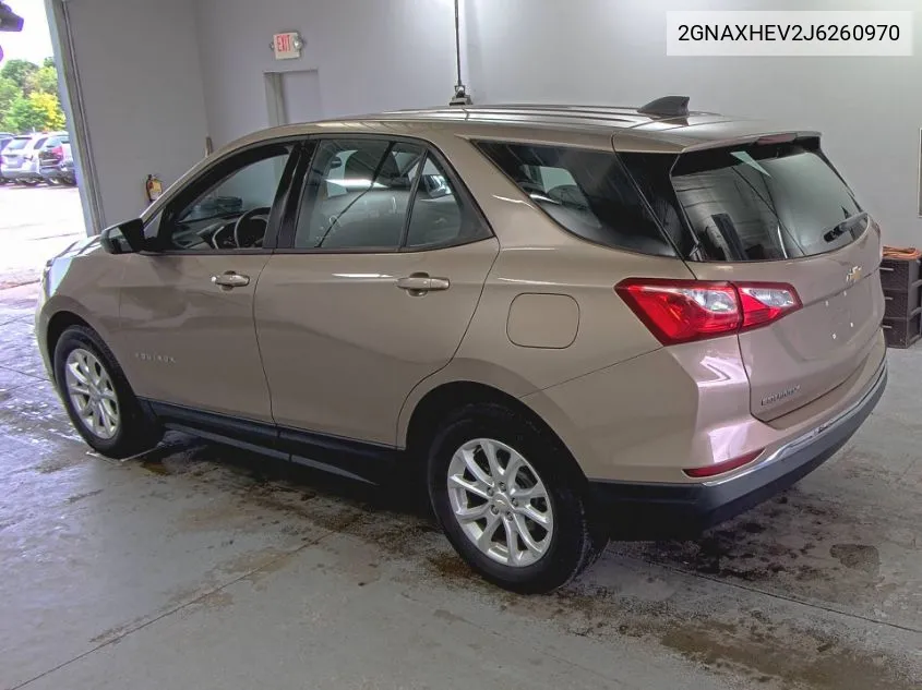 2018 Chevrolet Equinox Ls VIN: 2GNAXHEV2J6260970 Lot: 40637578