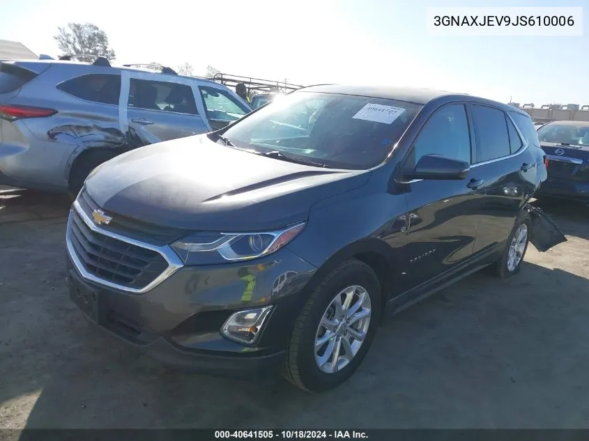 2018 Chevrolet Equinox Lt VIN: 3GNAXJEV9JS610006 Lot: 40641505