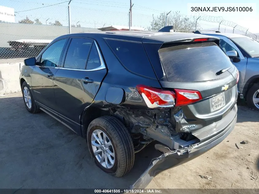 2018 Chevrolet Equinox Lt VIN: 3GNAXJEV9JS610006 Lot: 40641505