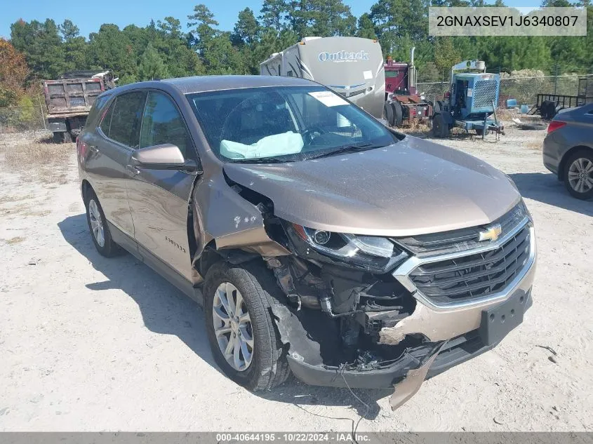 2018 Chevrolet Equinox Lt VIN: 2GNAXSEV1J6340807 Lot: 40644195