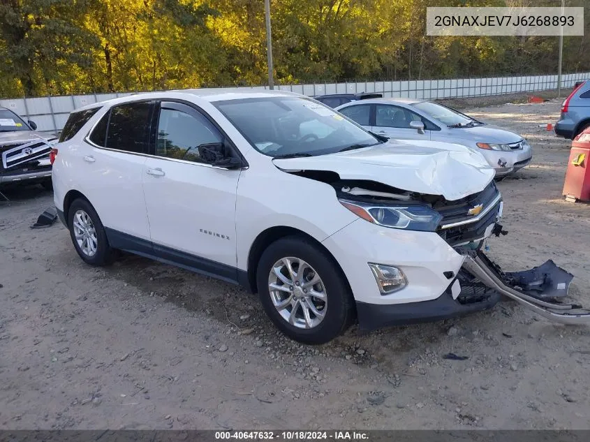 2018 Chevrolet Equinox Lt VIN: 2GNAXJEV7J6268893 Lot: 40647632