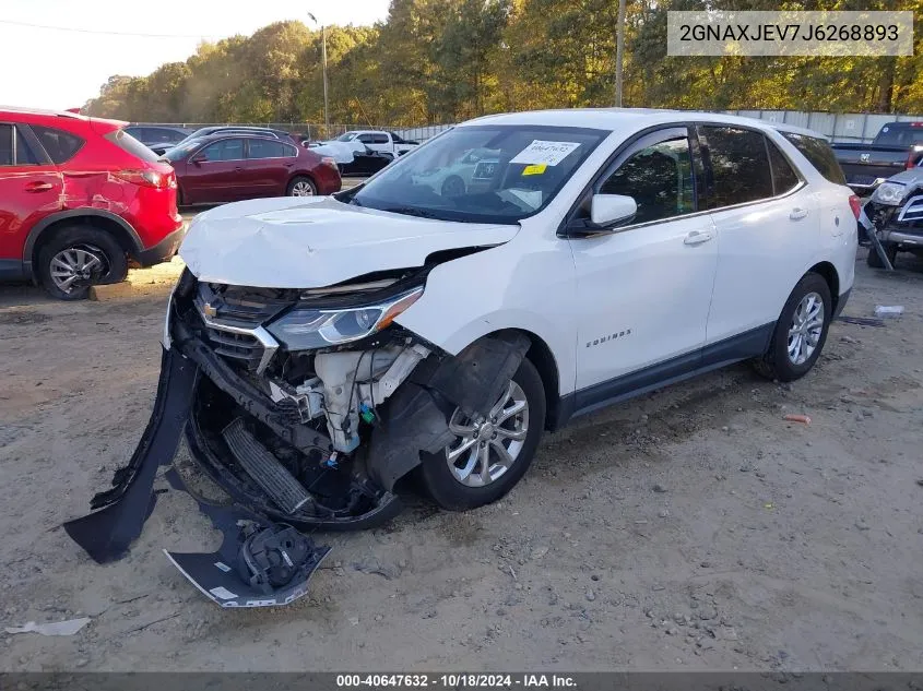 2018 Chevrolet Equinox Lt VIN: 2GNAXJEV7J6268893 Lot: 40647632