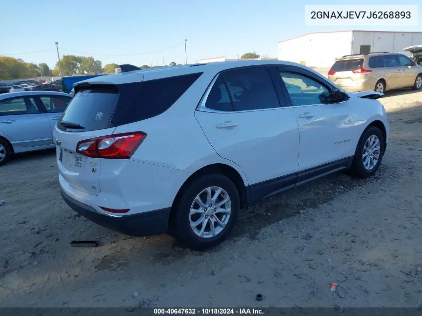 2018 Chevrolet Equinox Lt VIN: 2GNAXJEV7J6268893 Lot: 40647632