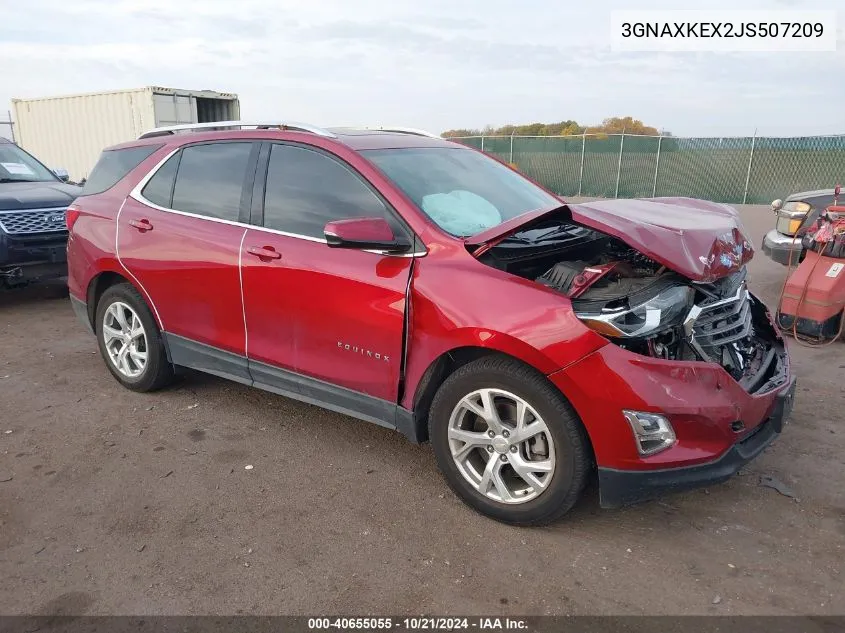 2018 Chevrolet Equinox Lt VIN: 3GNAXKEX2JS507209 Lot: 40655055