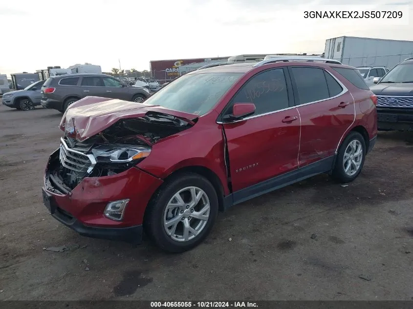 2018 Chevrolet Equinox Lt VIN: 3GNAXKEX2JS507209 Lot: 40655055