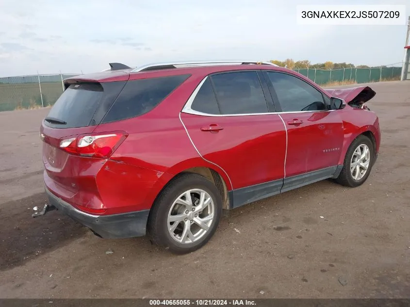 2018 Chevrolet Equinox Lt VIN: 3GNAXKEX2JS507209 Lot: 40655055