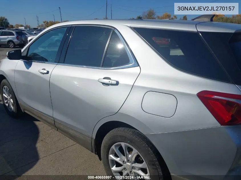 2018 Chevrolet Equinox Lt VIN: 3GNAXJEV2JL270157 Lot: 40655997