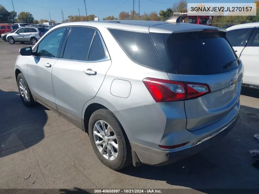 2018 Chevrolet Equinox Lt VIN: 3GNAXJEV2JL270157 Lot: 40655997