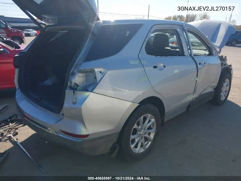 2018 Chevrolet Equinox Lt VIN: 3GNAXJEV2JL270157 Lot: 40655997