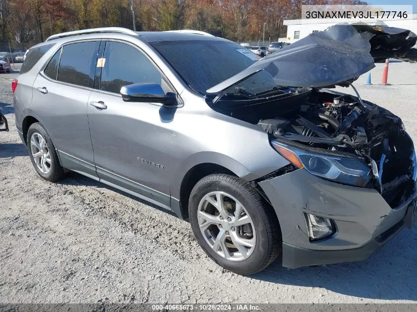 2018 Chevrolet Equinox Premier VIN: 3GNAXMEV3JL177746 Lot: 40665673