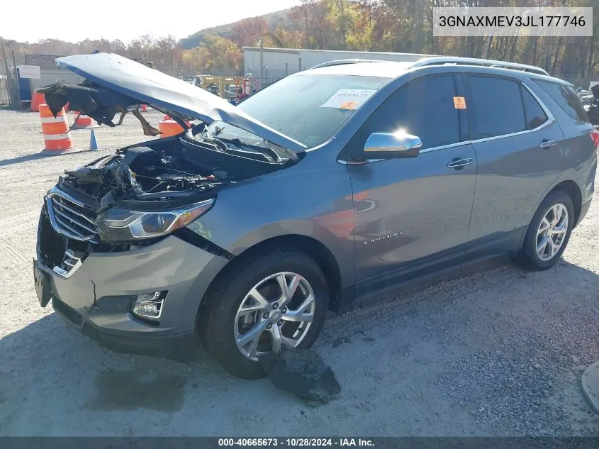 2018 Chevrolet Equinox Premier VIN: 3GNAXMEV3JL177746 Lot: 40665673