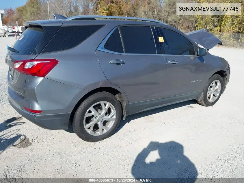 2018 Chevrolet Equinox Premier VIN: 3GNAXMEV3JL177746 Lot: 40665673