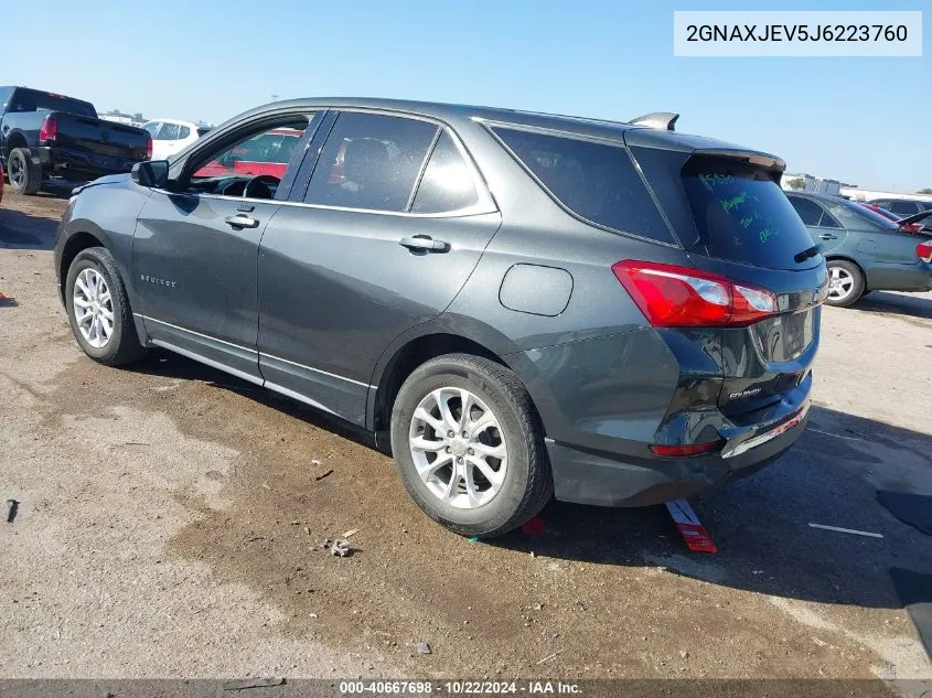 2018 Chevrolet Equinox Lt VIN: 2GNAXJEV5J6223760 Lot: 40667698