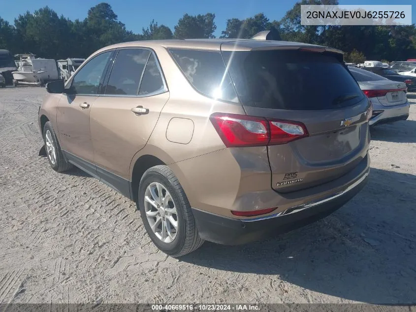 2018 Chevrolet Equinox Lt VIN: 2GNAXJEV0J6255726 Lot: 40669516