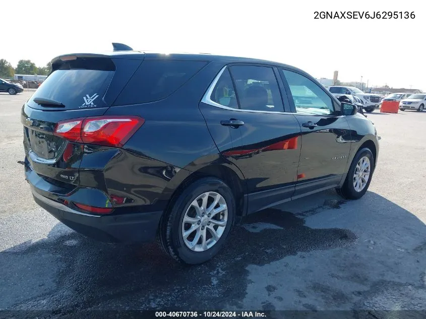 2018 Chevrolet Equinox Lt VIN: 2GNAXSEV6J6295136 Lot: 40670736