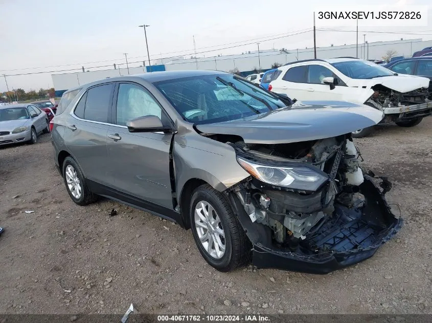 2018 Chevrolet Equinox Lt VIN: 3GNAXSEV1JS572826 Lot: 40671762