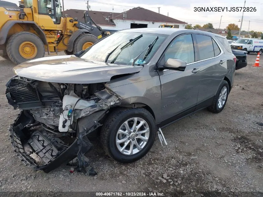 2018 Chevrolet Equinox Lt VIN: 3GNAXSEV1JS572826 Lot: 40671762