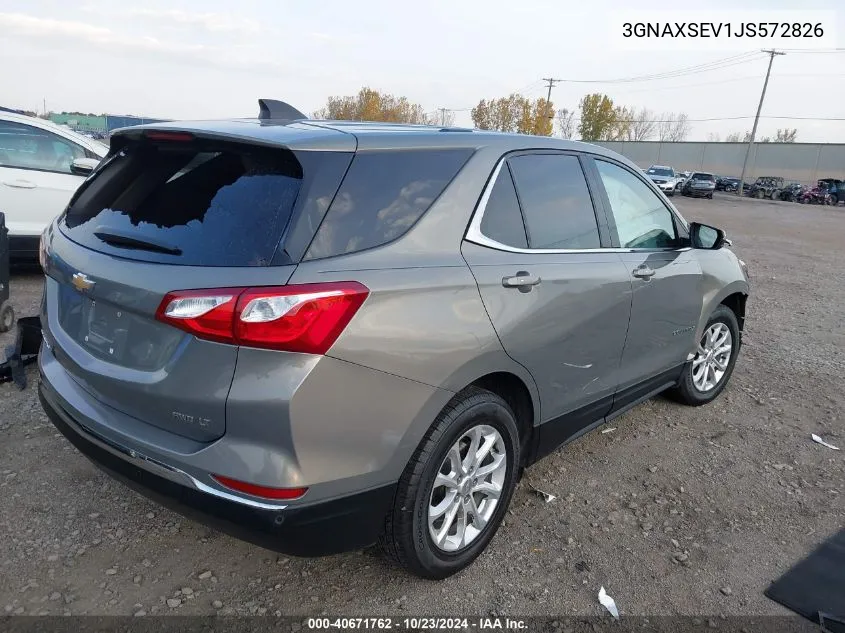 2018 Chevrolet Equinox Lt VIN: 3GNAXSEV1JS572826 Lot: 40671762