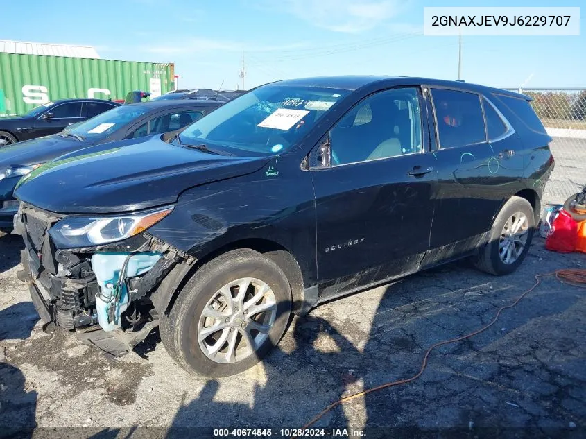 2018 Chevrolet Equinox Lt VIN: 2GNAXJEV9J6229707 Lot: 40674545