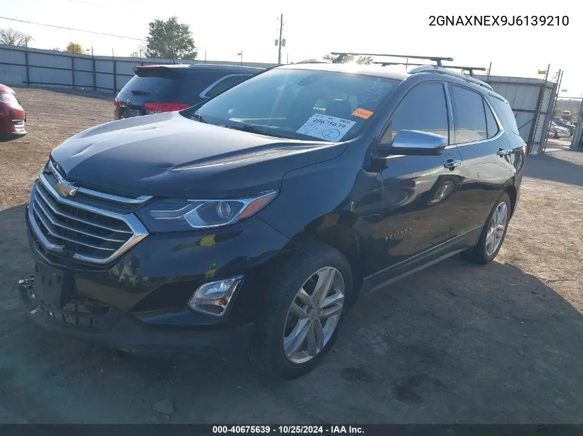 2GNAXNEX9J6139210 2018 Chevrolet Equinox Premier