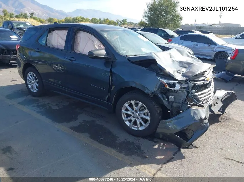 2018 Chevrolet Equinox Ls VIN: 3GNAXREV2JL101254 Lot: 40677246