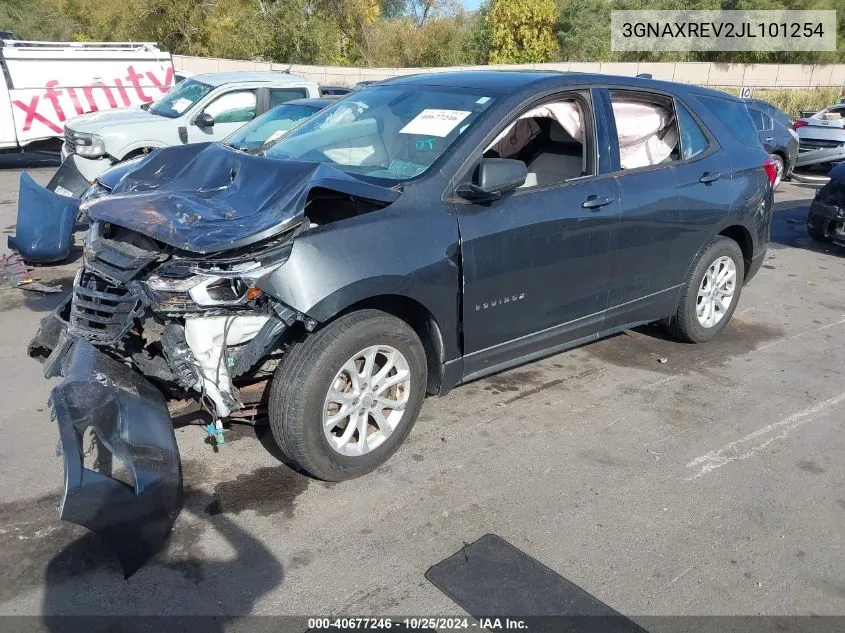 2018 Chevrolet Equinox Ls VIN: 3GNAXREV2JL101254 Lot: 40677246