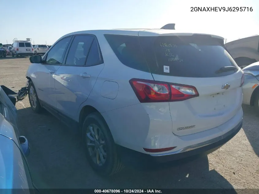 2018 Chevrolet Equinox Ls VIN: 2GNAXHEV9J6295716 Lot: 40678096