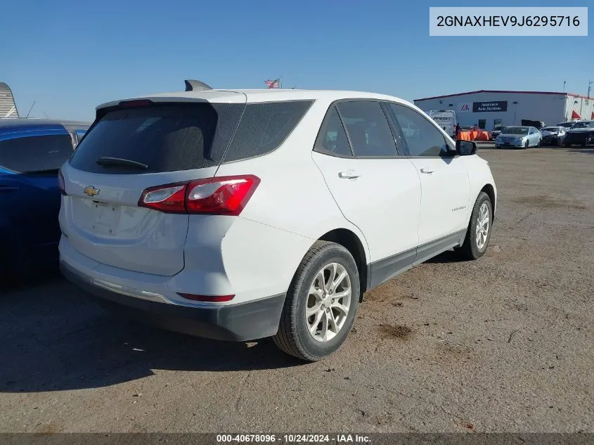 2018 Chevrolet Equinox Ls VIN: 2GNAXHEV9J6295716 Lot: 40678096