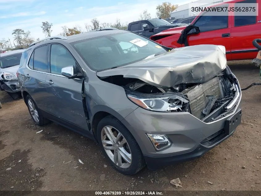 2018 Chevrolet Equinox Premier VIN: 3GNAXWEX7JS562875 Lot: 40679289