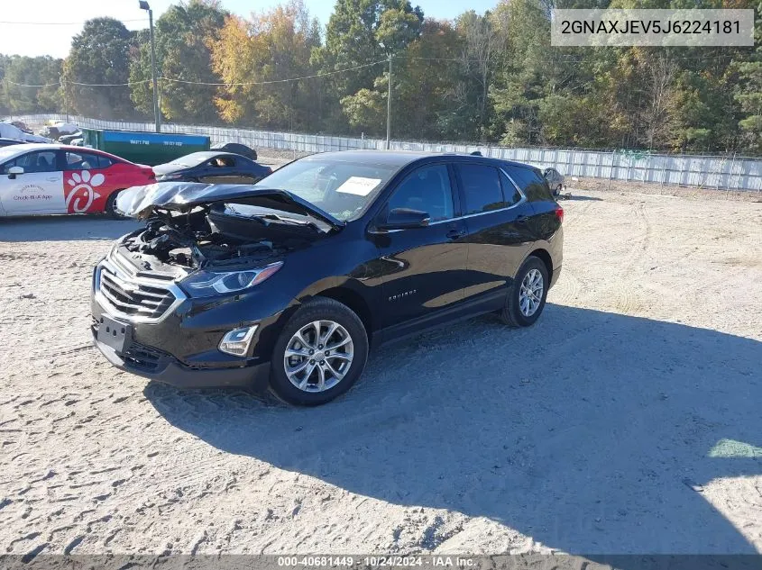 2018 Chevrolet Equinox Lt VIN: 2GNAXJEV5J6224181 Lot: 40681449