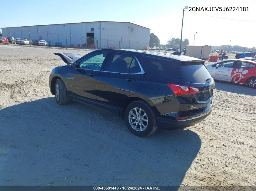 2018 Chevrolet Equinox Lt VIN: 2GNAXJEV5J6224181 Lot: 40681449