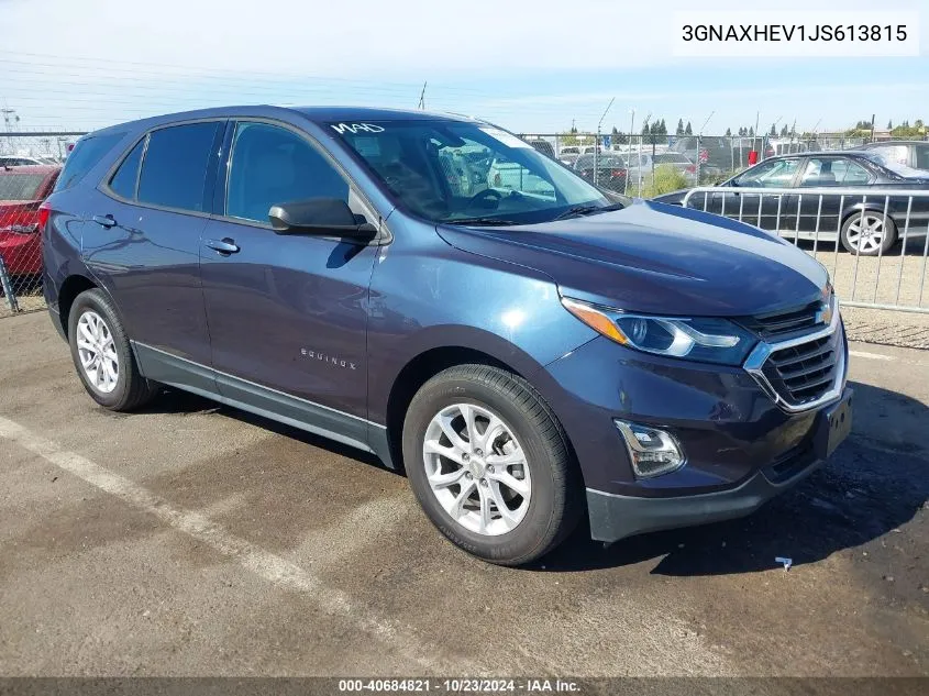 2018 Chevrolet Equinox Ls VIN: 3GNAXHEV1JS613815 Lot: 40684821