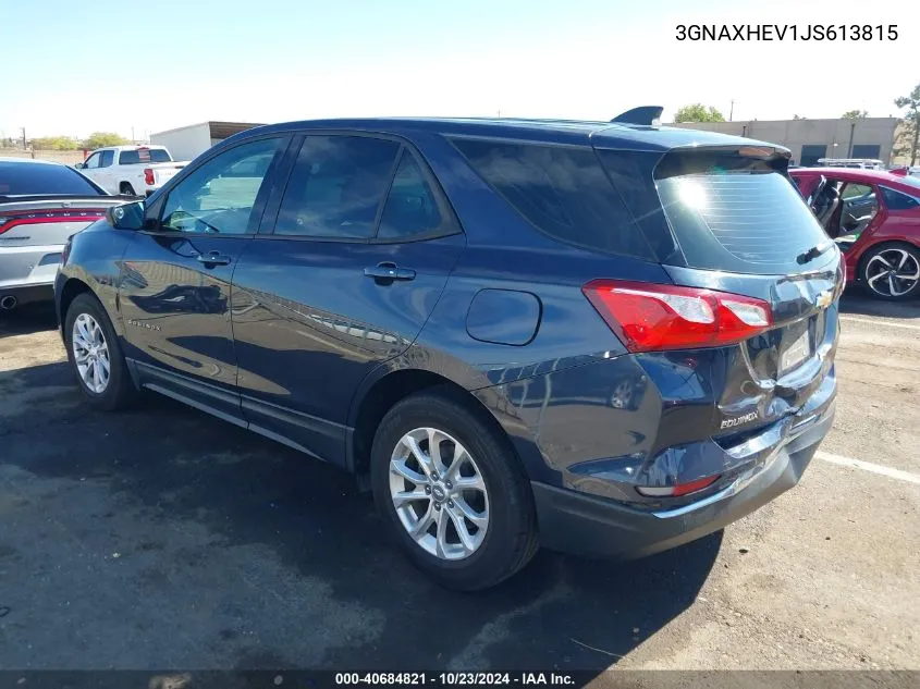 2018 Chevrolet Equinox Ls VIN: 3GNAXHEV1JS613815 Lot: 40684821