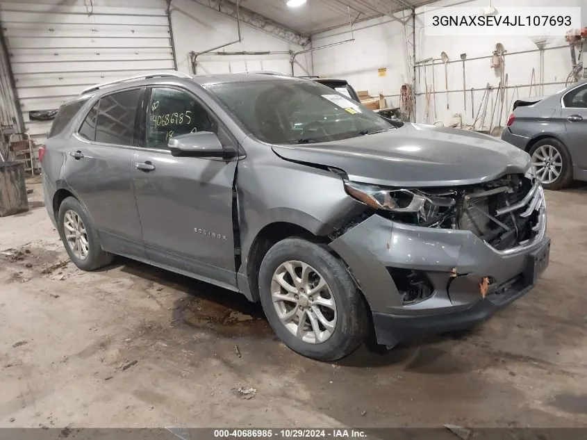 2018 Chevrolet Equinox Lt VIN: 3GNAXSEV4JL107693 Lot: 40686985