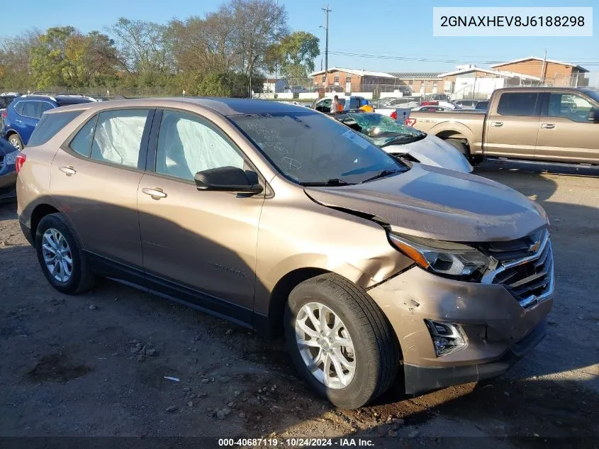 2018 Chevrolet Equinox Ls VIN: 2GNAXHEV8J6188298 Lot: 40687119