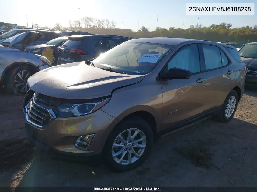 2018 Chevrolet Equinox Ls VIN: 2GNAXHEV8J6188298 Lot: 40687119