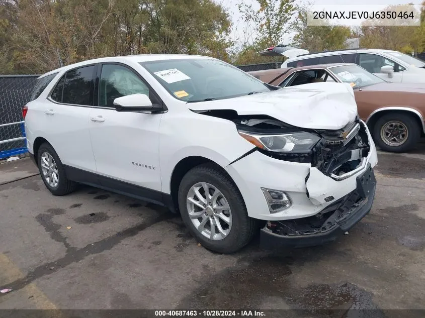 2018 Chevrolet Equinox Lt VIN: 2GNAXJEV0J6350464 Lot: 40687463