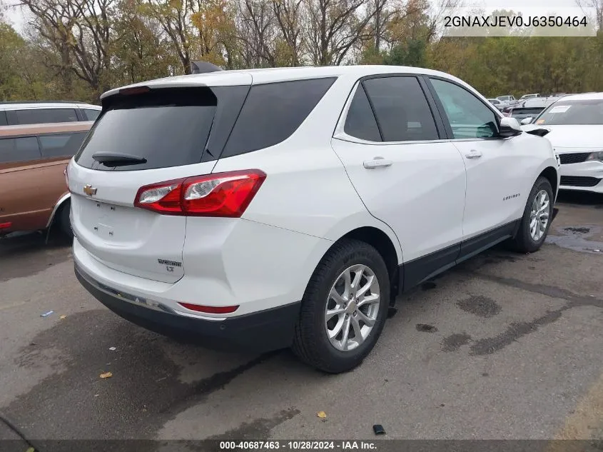 2018 Chevrolet Equinox Lt VIN: 2GNAXJEV0J6350464 Lot: 40687463