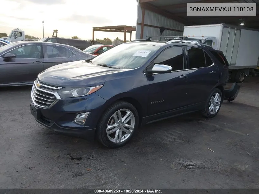 3GNAXMEVXJL110108 2018 Chevrolet Equinox Premier