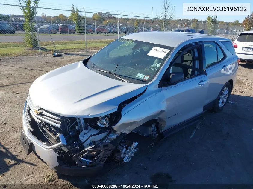 2018 Chevrolet Equinox Ls VIN: 2GNAXREV3J6196122 Lot: 40689286