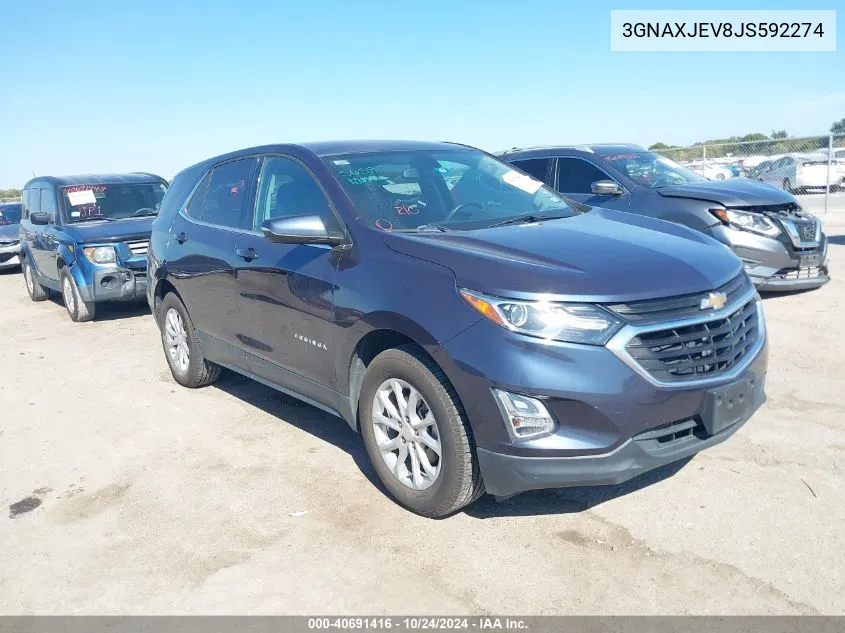 2018 Chevrolet Equinox Lt VIN: 3GNAXJEV8JS592274 Lot: 40691416