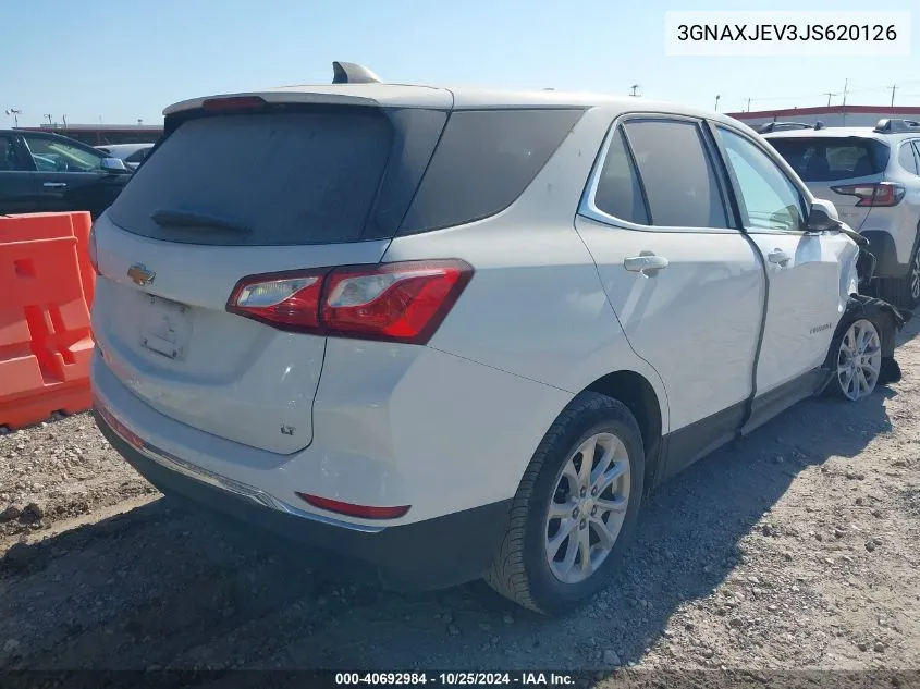 2018 Chevrolet Equinox Lt VIN: 3GNAXJEV3JS620126 Lot: 40692984