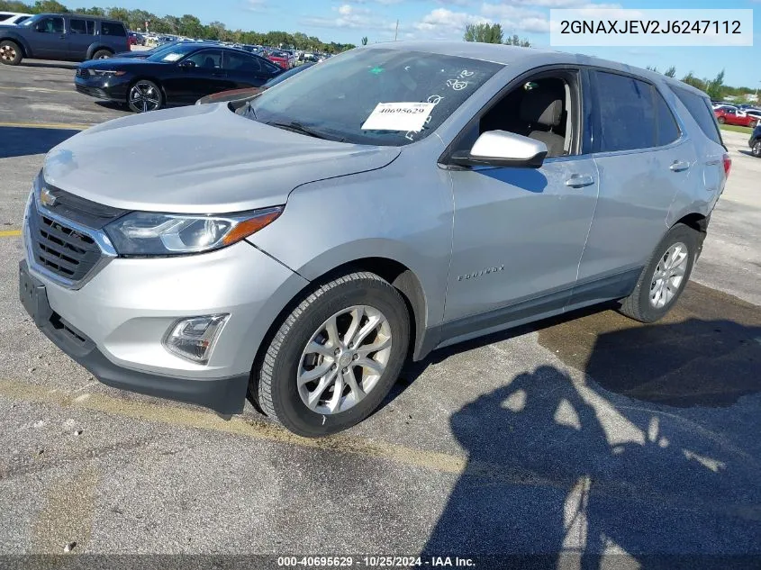 2018 Chevrolet Equinox Lt VIN: 2GNAXJEV2J6247112 Lot: 40695629