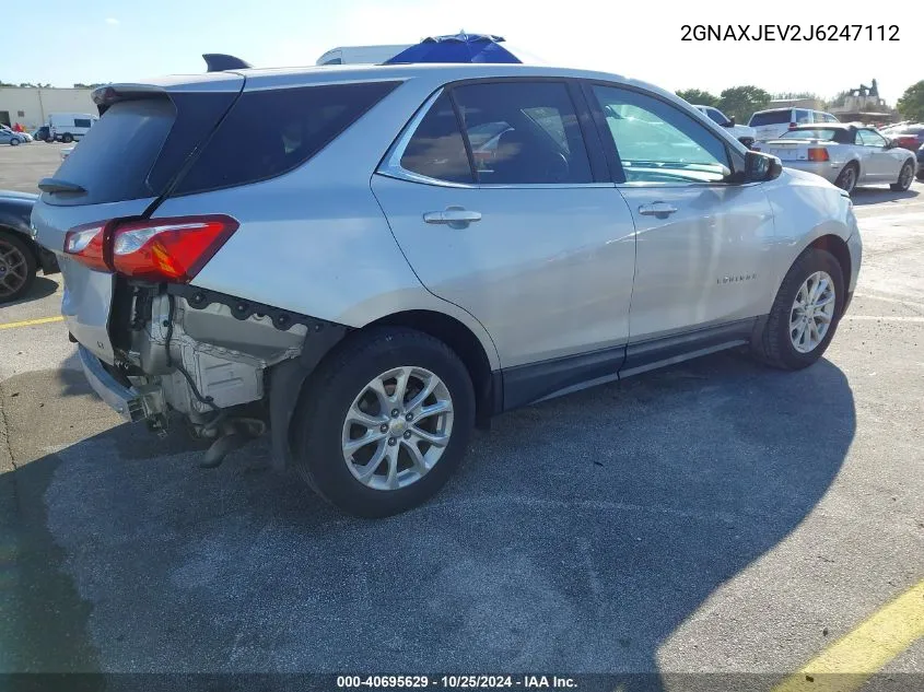 2018 Chevrolet Equinox Lt VIN: 2GNAXJEV2J6247112 Lot: 40695629