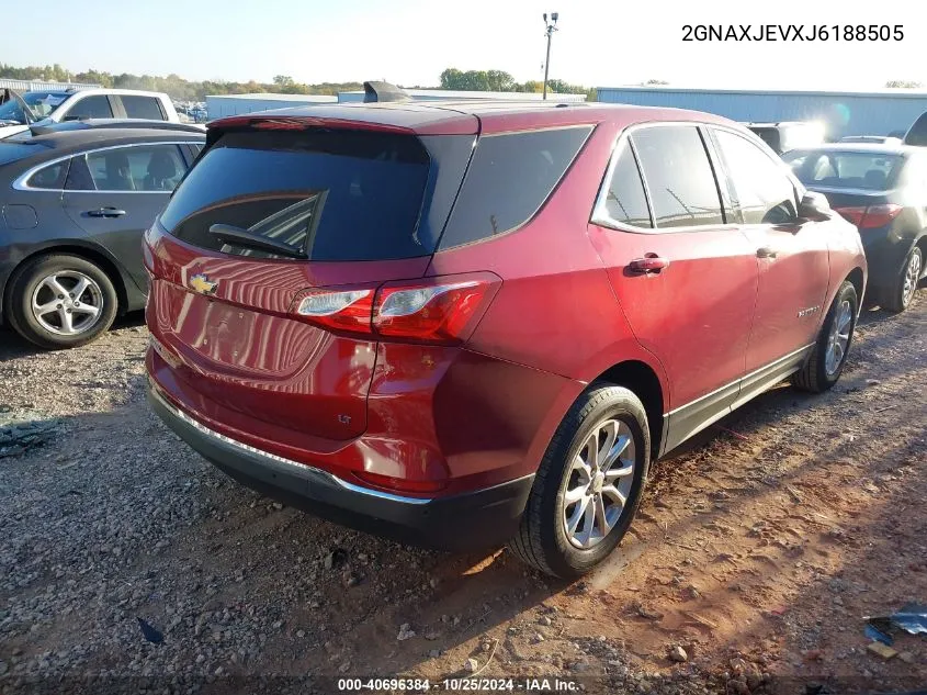 2018 Chevrolet Equinox Lt VIN: 2GNAXJEVXJ6188505 Lot: 40696384