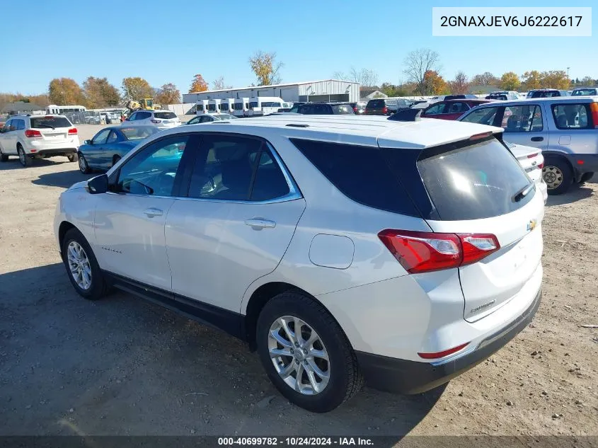 2018 Chevrolet Equinox Lt VIN: 2GNAXJEV6J6222617 Lot: 40699782