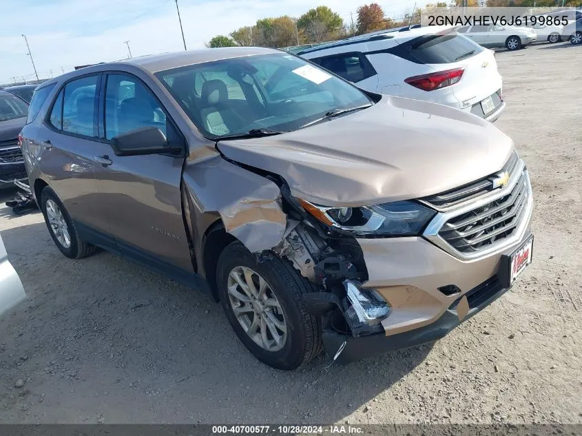 2018 Chevrolet Equinox Ls VIN: 2GNAXHEV6J6199865 Lot: 40700577